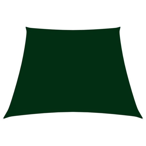 Solsejl 4/5x4 m trapezformet oxfordstof mørkegrøn