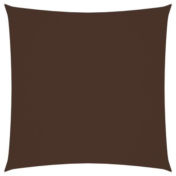 Solsejl 4,5x4,5 m firkantet oxfordstof brun