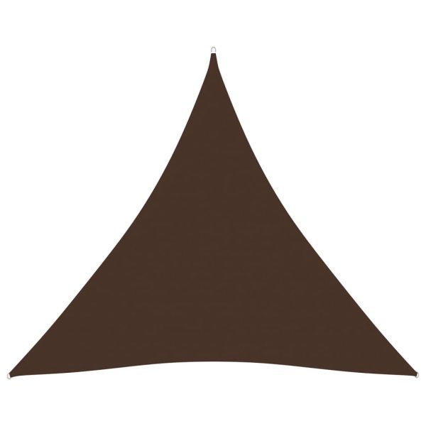 Solsejl 4,5x4,5x4,5 m trekantet oxfordstof brun