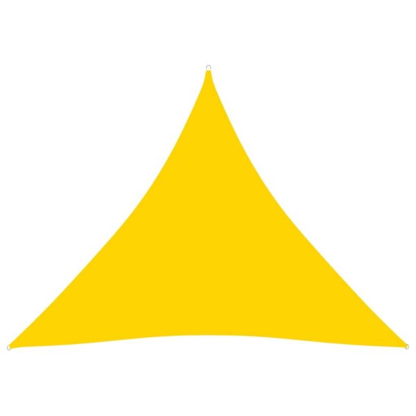 Solsejl 4,5x4,5x4,5 m trekantet oxfordstof gul