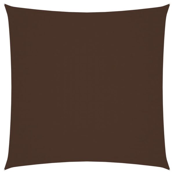Solsejl 4x4 m firkantet oxfordstof brun