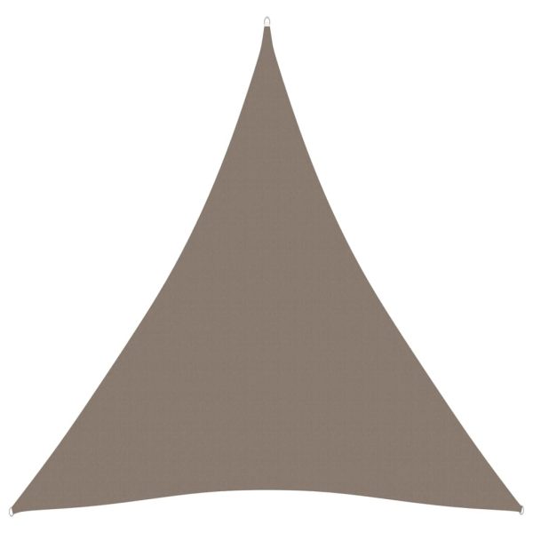Solsejl 4x4x4 m trekantet oxfordstof gråbrun