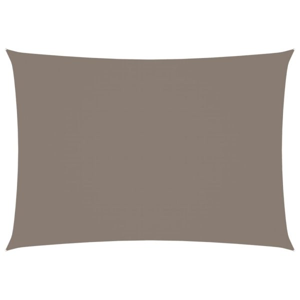 Solsejl 4x5 m rektangulær oxfordstof gråbrun