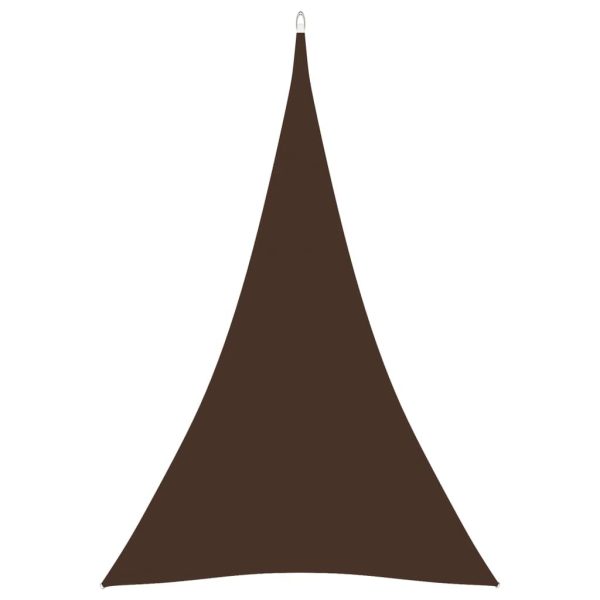 Solsejl 4x5x5 m oxfordstof trekantet brun