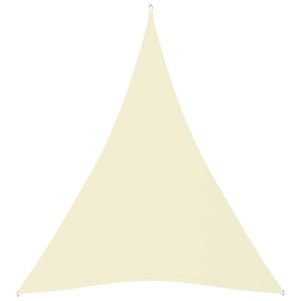 Solsejl 4x5x5 m oxfordstof trekantet cremefarvet