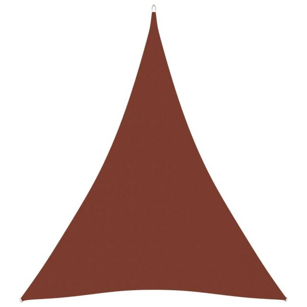 Solsejl 4x5x5 m oxfordstof trekantet terrakotta