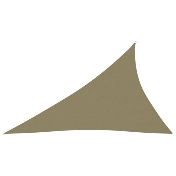 Solsejl 4x5x6,4 m trekantet oxfordstof beige