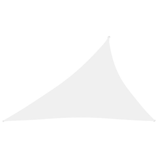 Solsejl 4x5x6,4 m trekantet oxfordstof hvid