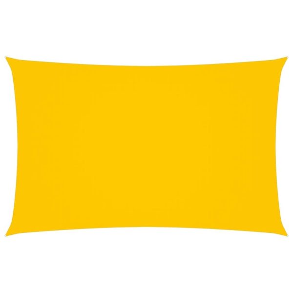 Solsejl 4x7 m rektangulær oxfordstof gul