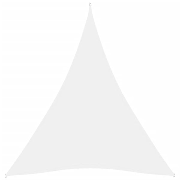 Solsejl 5x6x6 m trekantet oxfordstof hvid