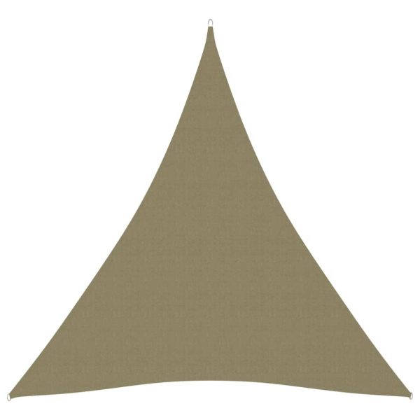 Solsejl 5x7x7 m trekantet oxfordstof beige