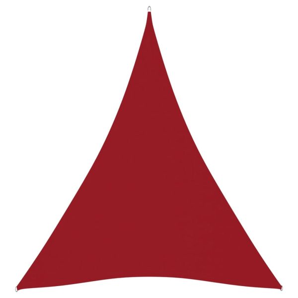 Solsejl 5x7x7 m trekantet oxfordstof rød
