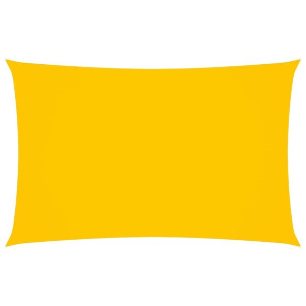 Solsejl 5x8 m rektangulær oxfordstof gul