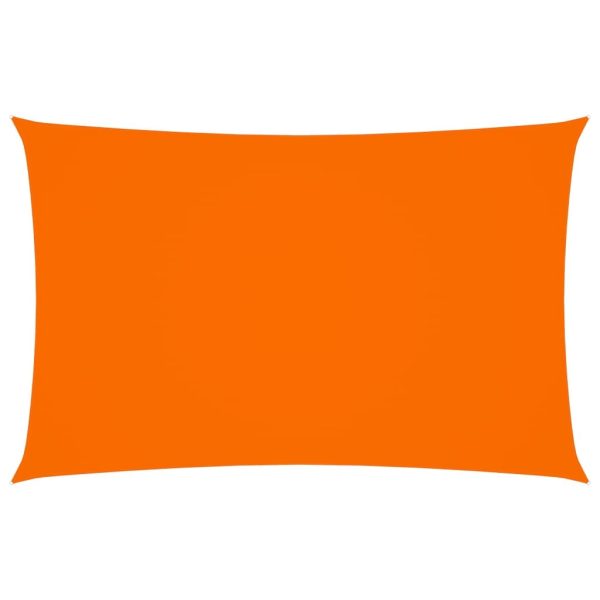 Solsejl 5x8 m rektangulær oxfordstof orange