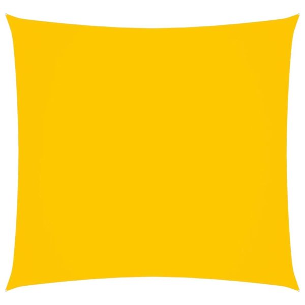 Solsejl 6x6 m firkantet oxfordstof gul