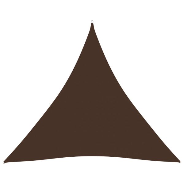 Solsejl 6x6x6 m trekantet oxfordstof brun