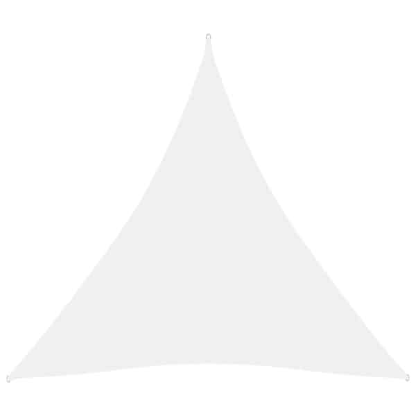 Solsejl 6x6x6 m trekantet oxfordstof hvid