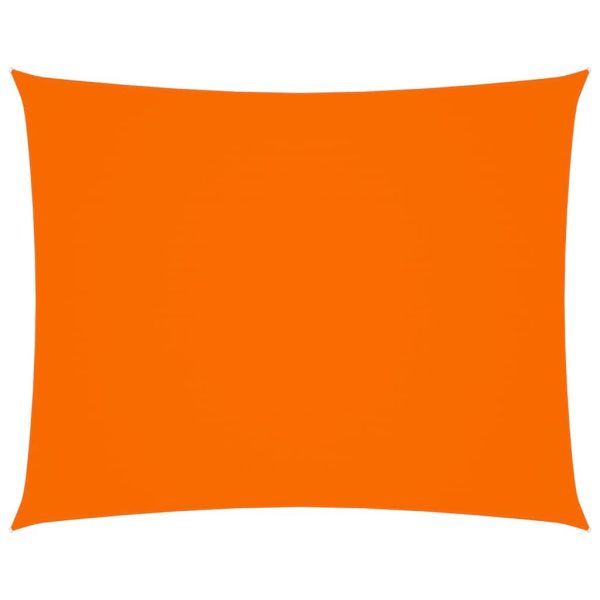 Solsejl 6x7 m rektangulær oxfordstof orange
