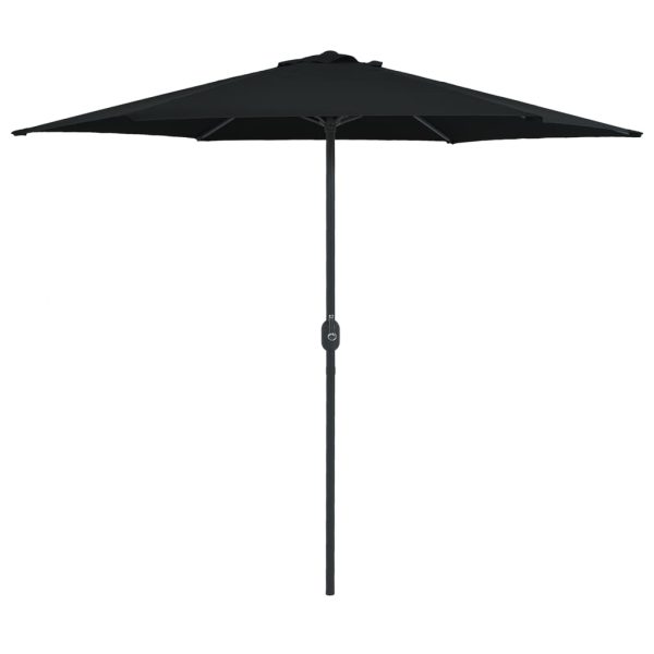 Udendørs parasol med aluminiumsstang 270x246 cm sort
