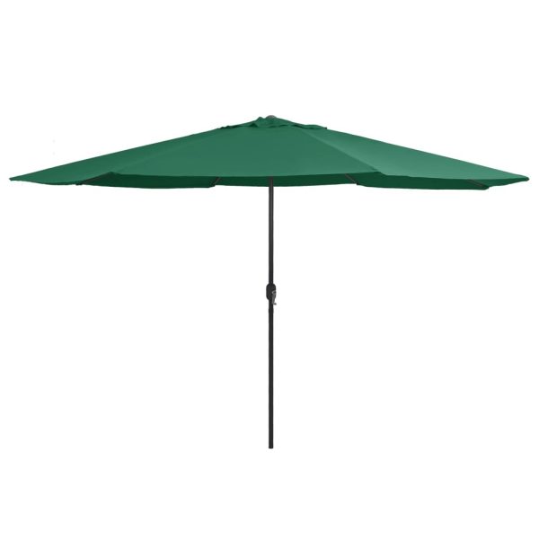 Udendørs parasol med metalstang 400 cm grøn