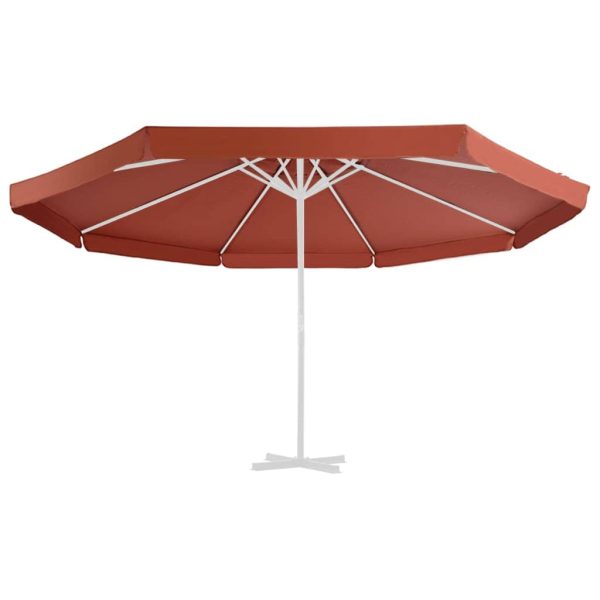 Udskiftningsdug til parasol 500 cm terrakotta