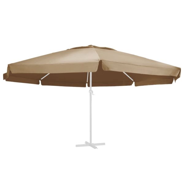Udskiftningsdug til parasol 600 cm gråbrun